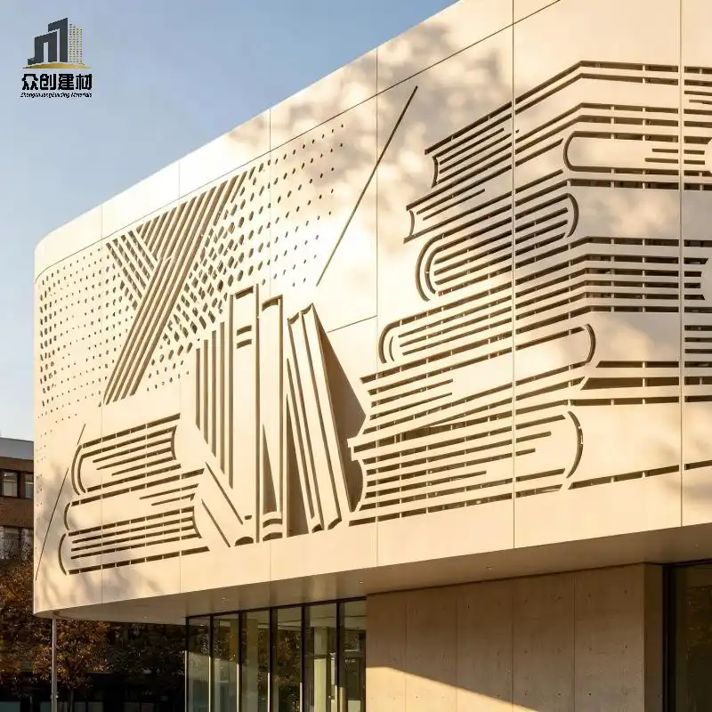 exterior wall carved aluminum panels